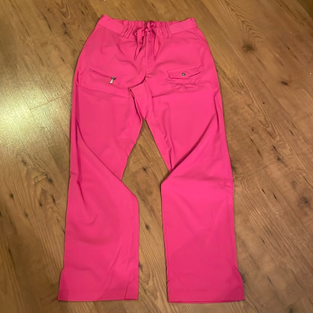 Adar Pro raspberry coloured scrub pant.